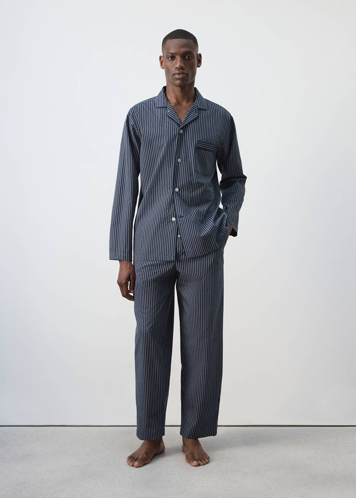 Striped pyjama pack — Navy