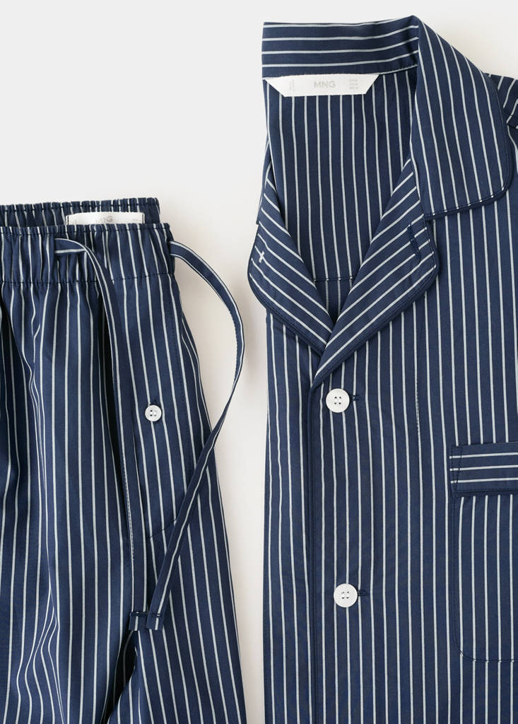 Striped pyjama pack — Navy