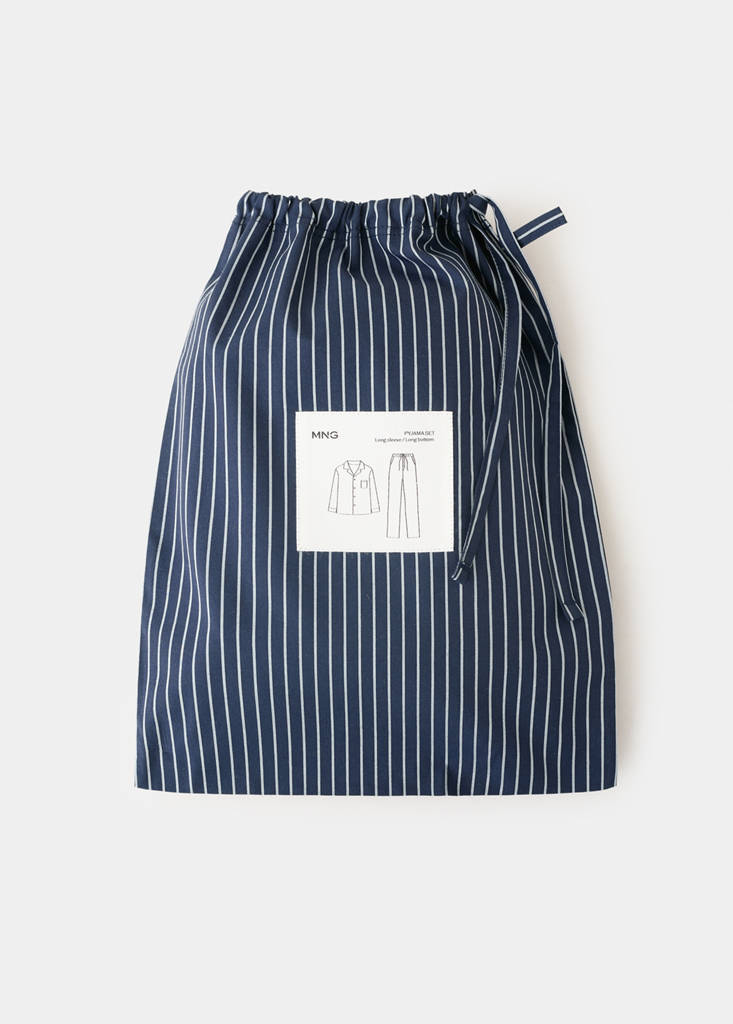 Striped pyjama pack — Navy