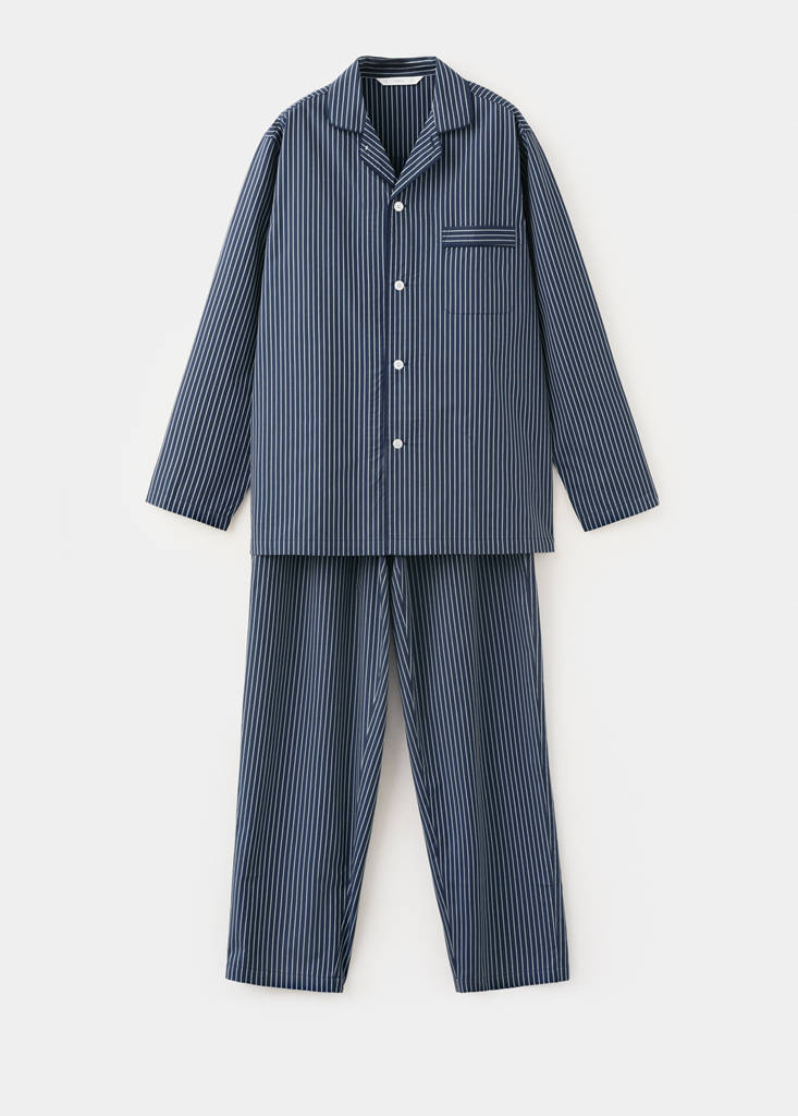 Striped pyjama pack — Navy