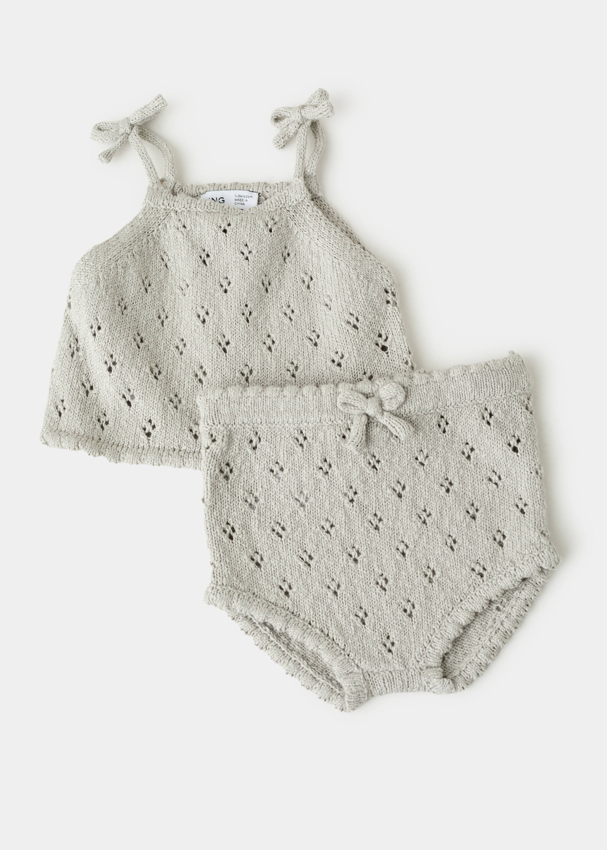 Sleeveless openwork knit top - Details of the article 0