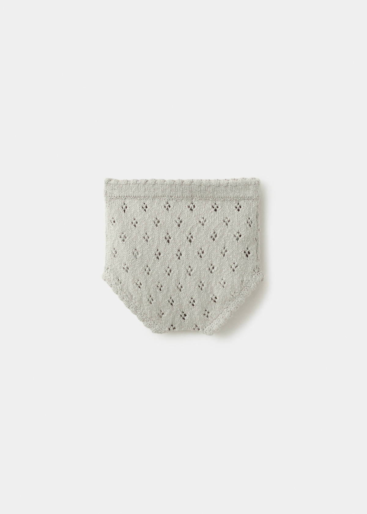 Openwork knit romper — Medium Brown