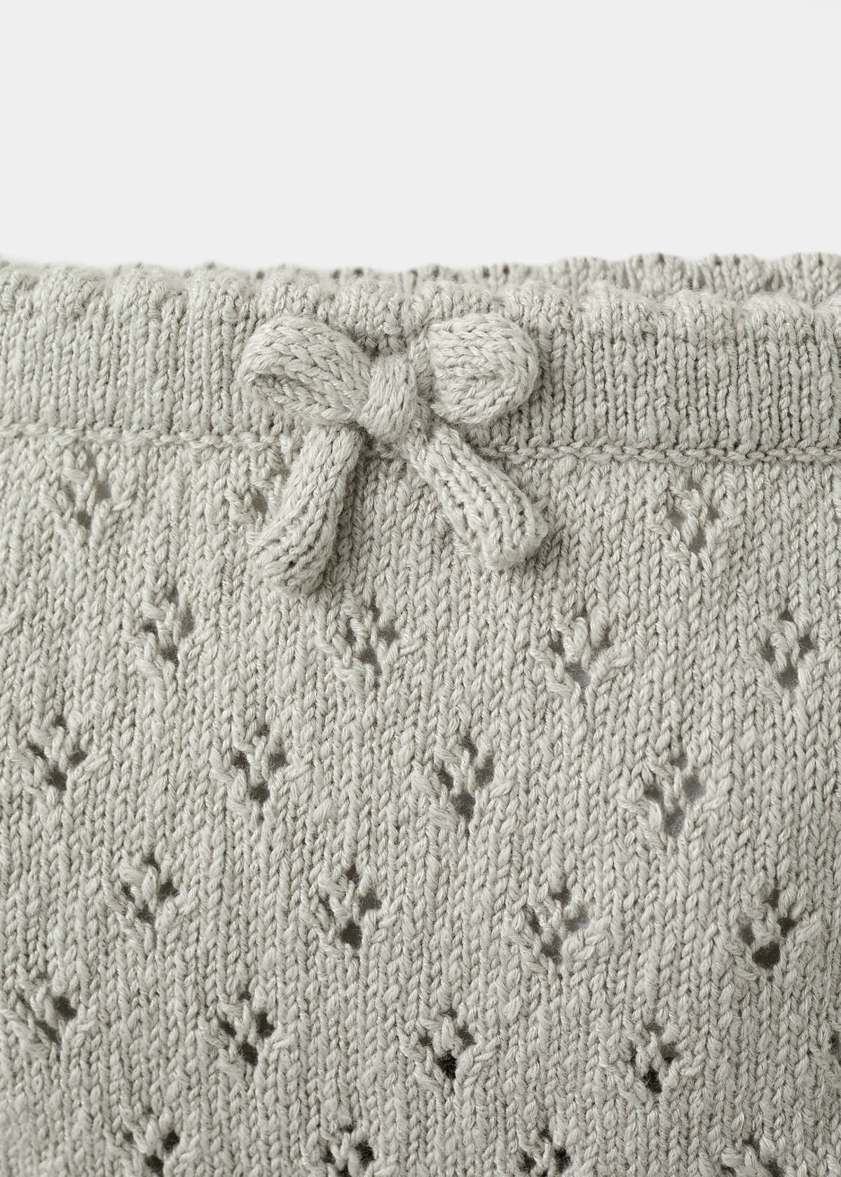 Openwork knit romper — Medium Brown