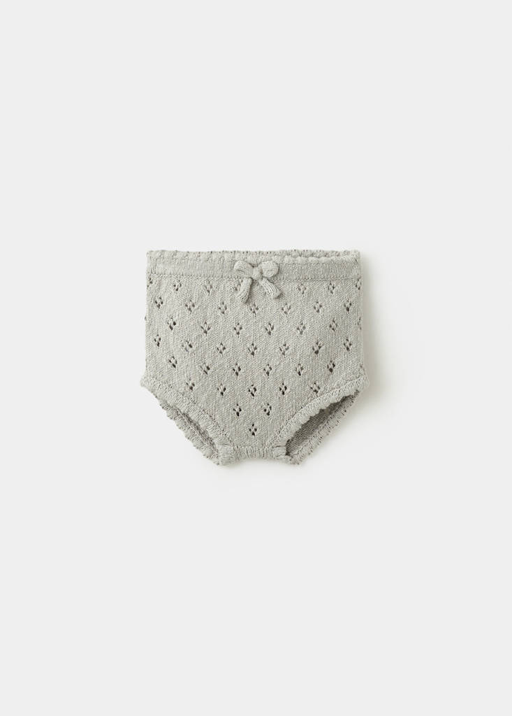 Openwork knit romper — Medium Brown