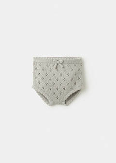 Openwork knit romper — Medium Brown 2