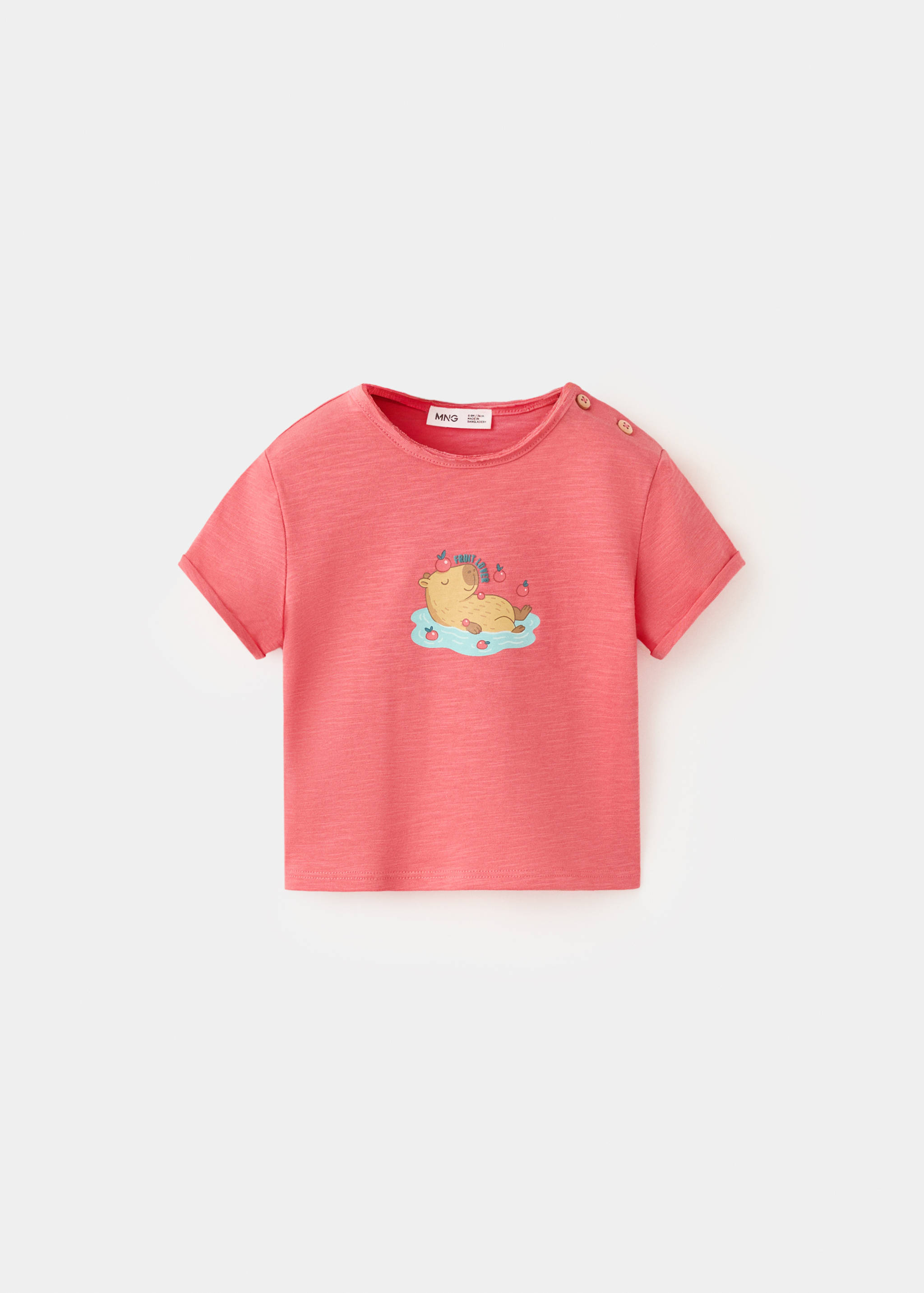Printed cotton-blend t-shirt - Article without model