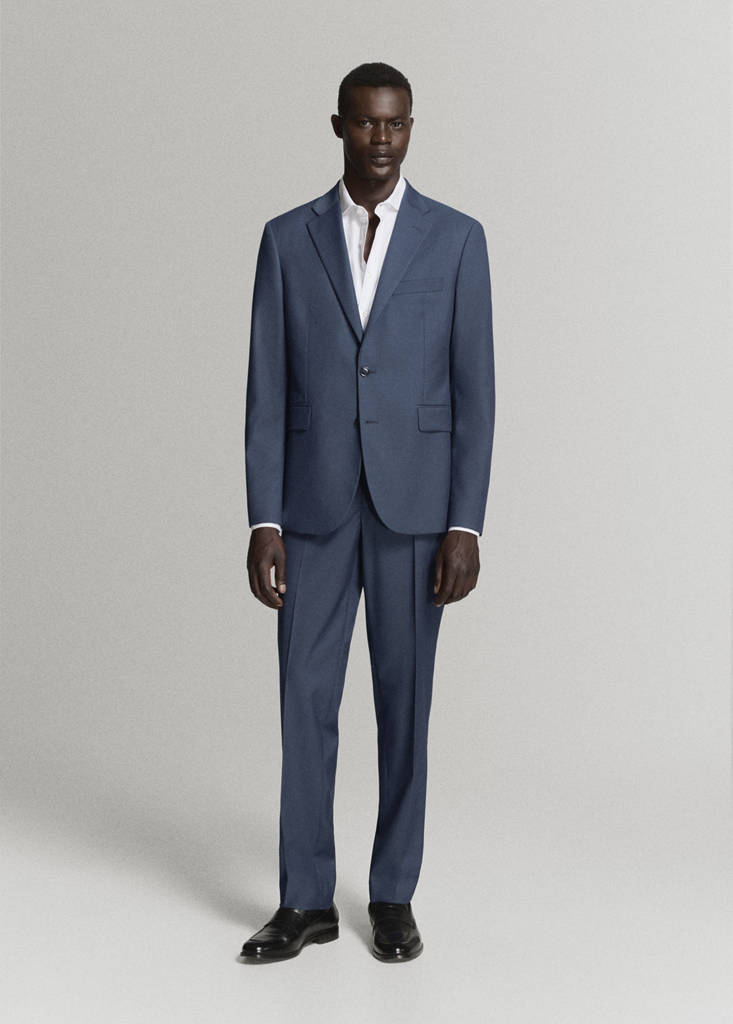 London regular-fit suit jacket — Indigo Blue