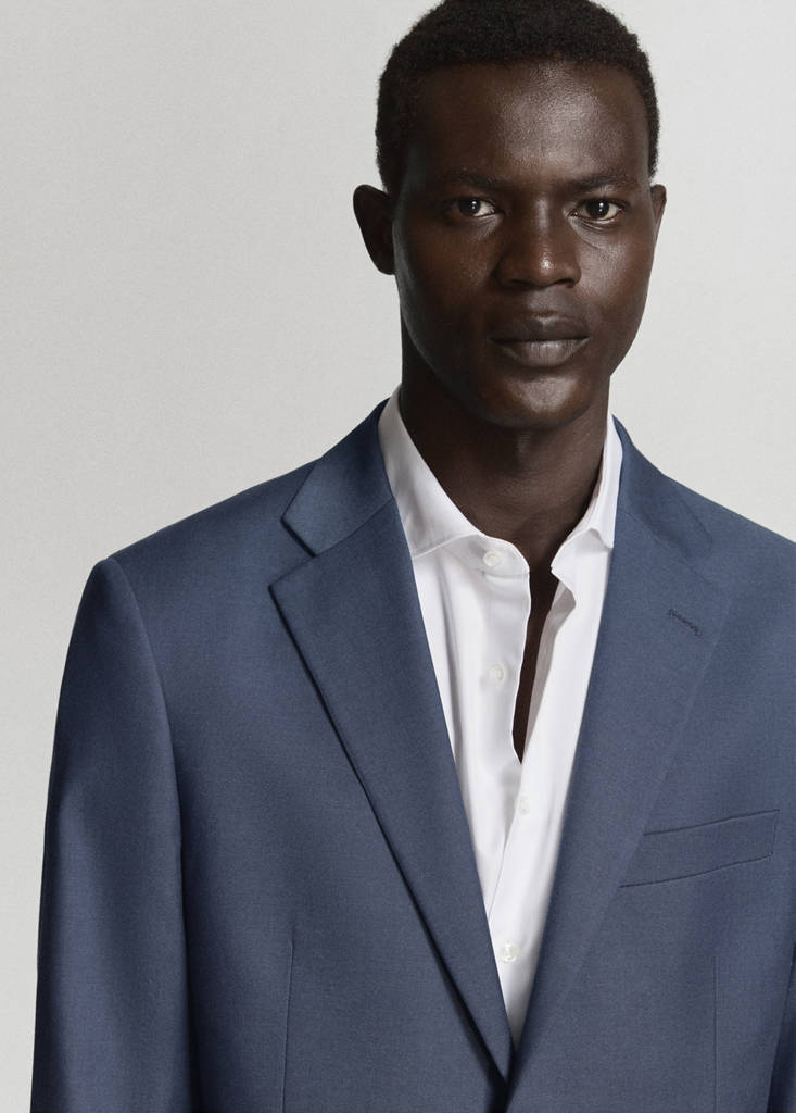 London regular-fit suit jacket — Indigo Blue