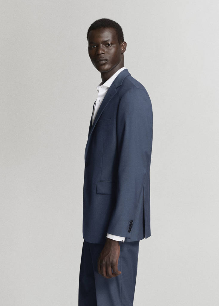 London regular-fit suit jacket — Indigo Blue