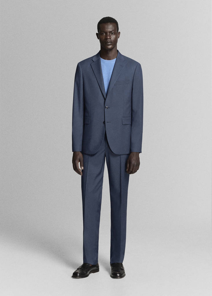 London regular-fit suit jacket — Indigo Blue