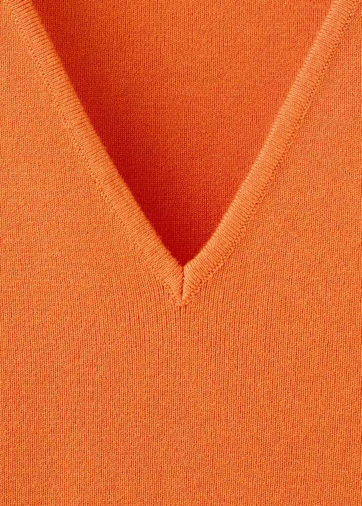 Fine-knit top — Orange