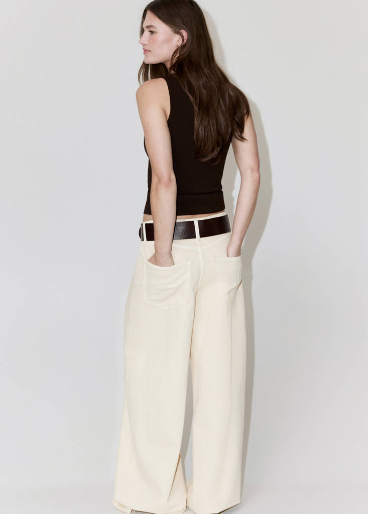 Fine-knit top — Chocolate