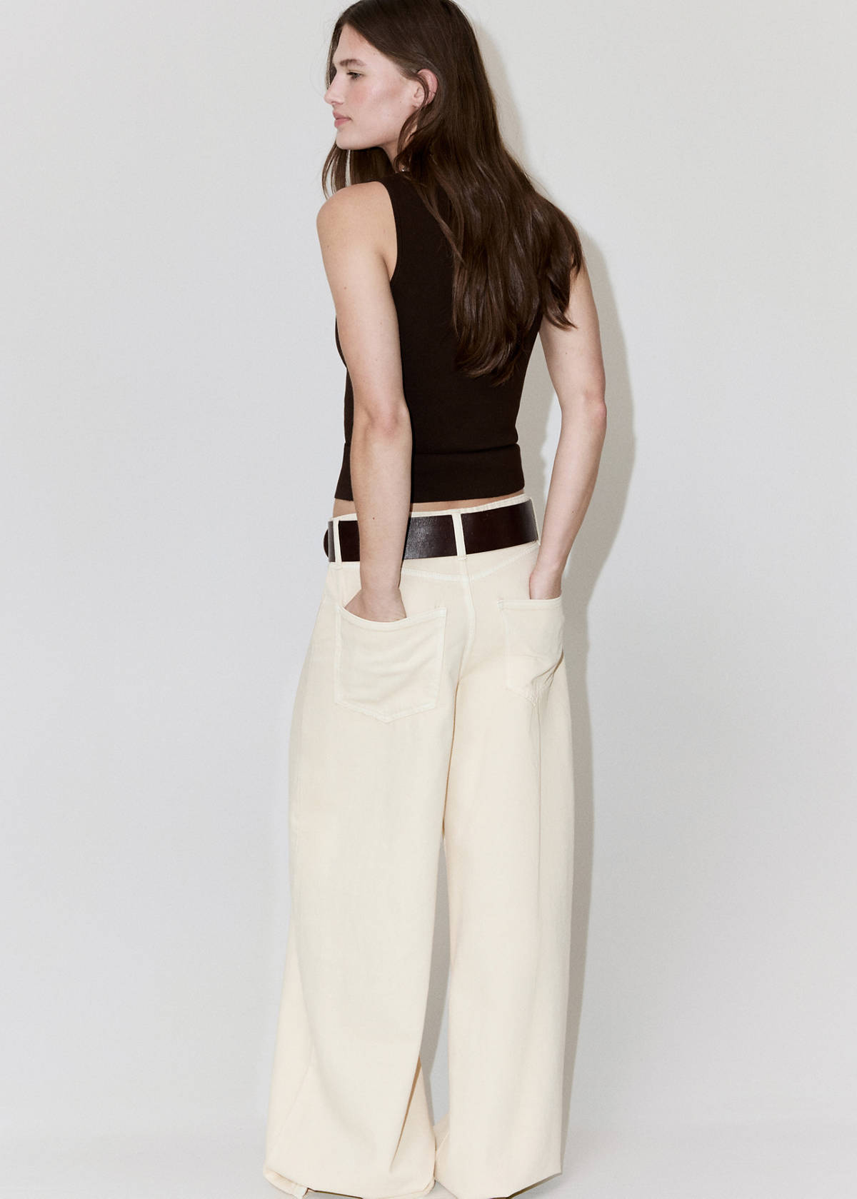 Fine-knit top — Chocolate