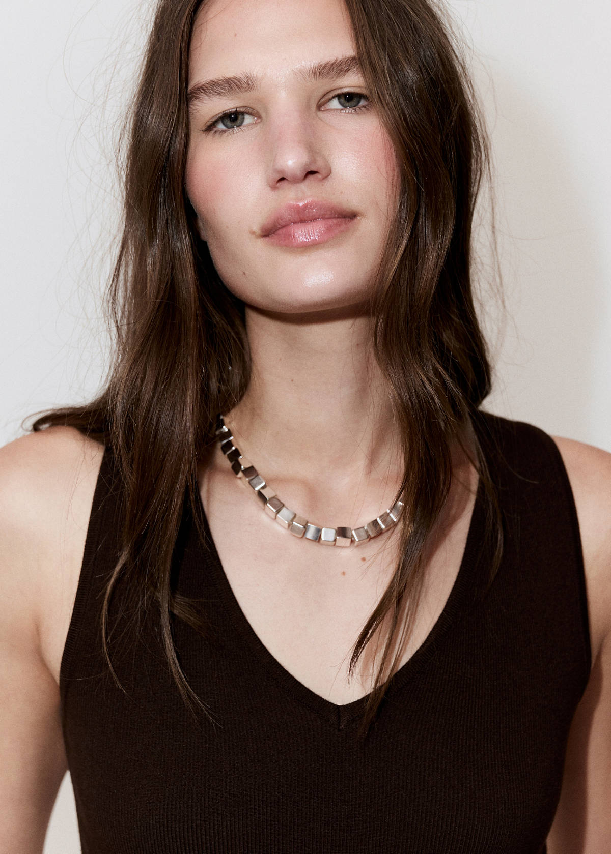 Fine-knit top — Chocolate