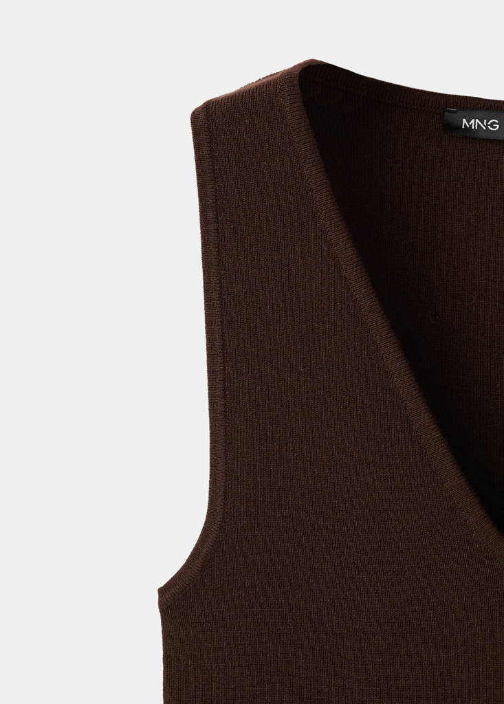 Fine-knit top — Chocolate