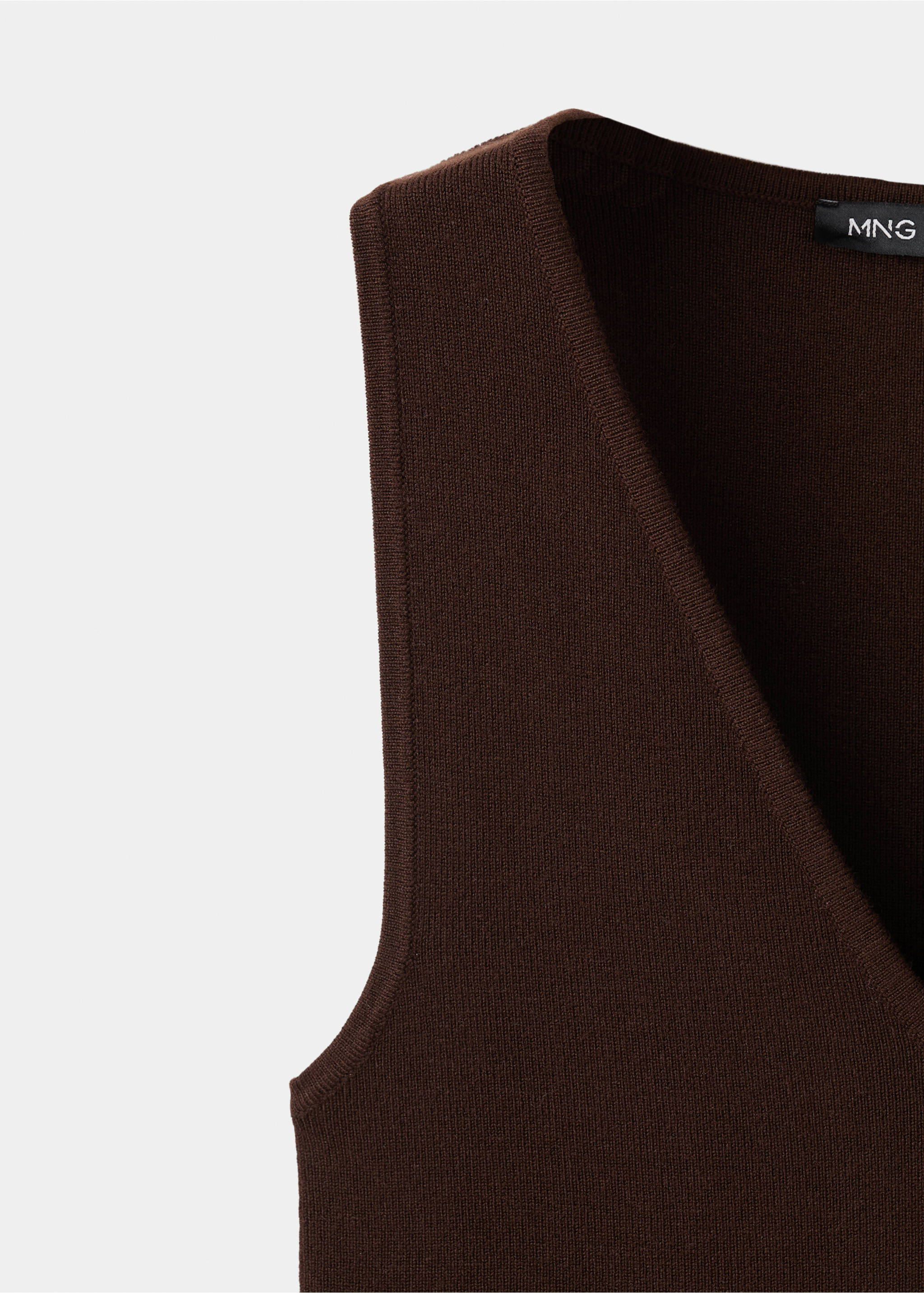 Fine-knit top - Details of the article 0, Chocolate. Ref: 37041409-00.