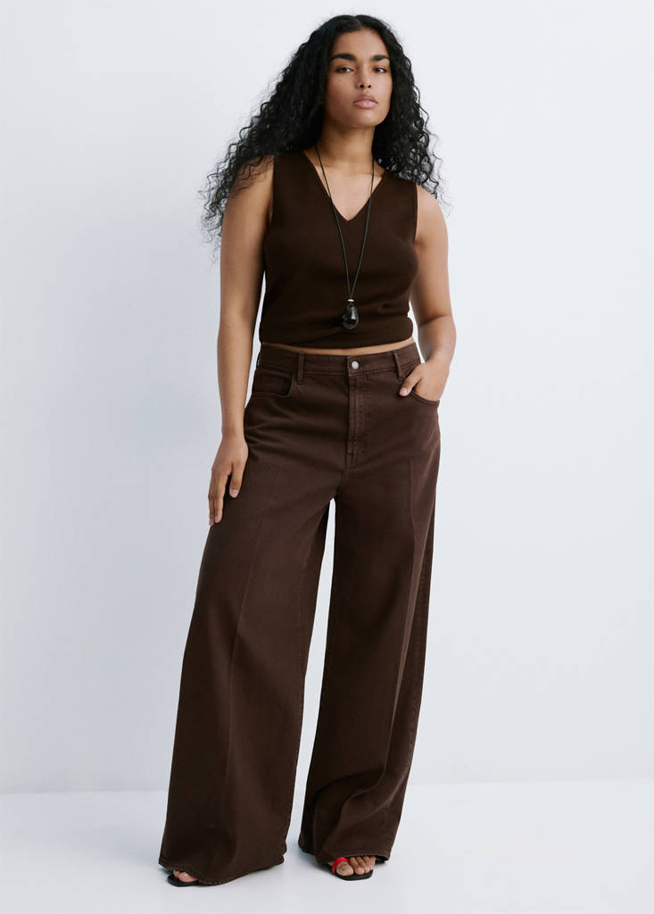 Fine-knit top — Chocolate