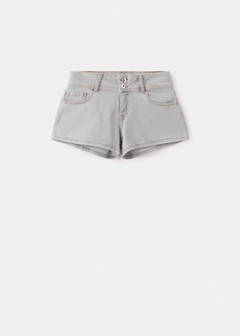 Relaxed shorts with contrast stitching — Denim Grey 3