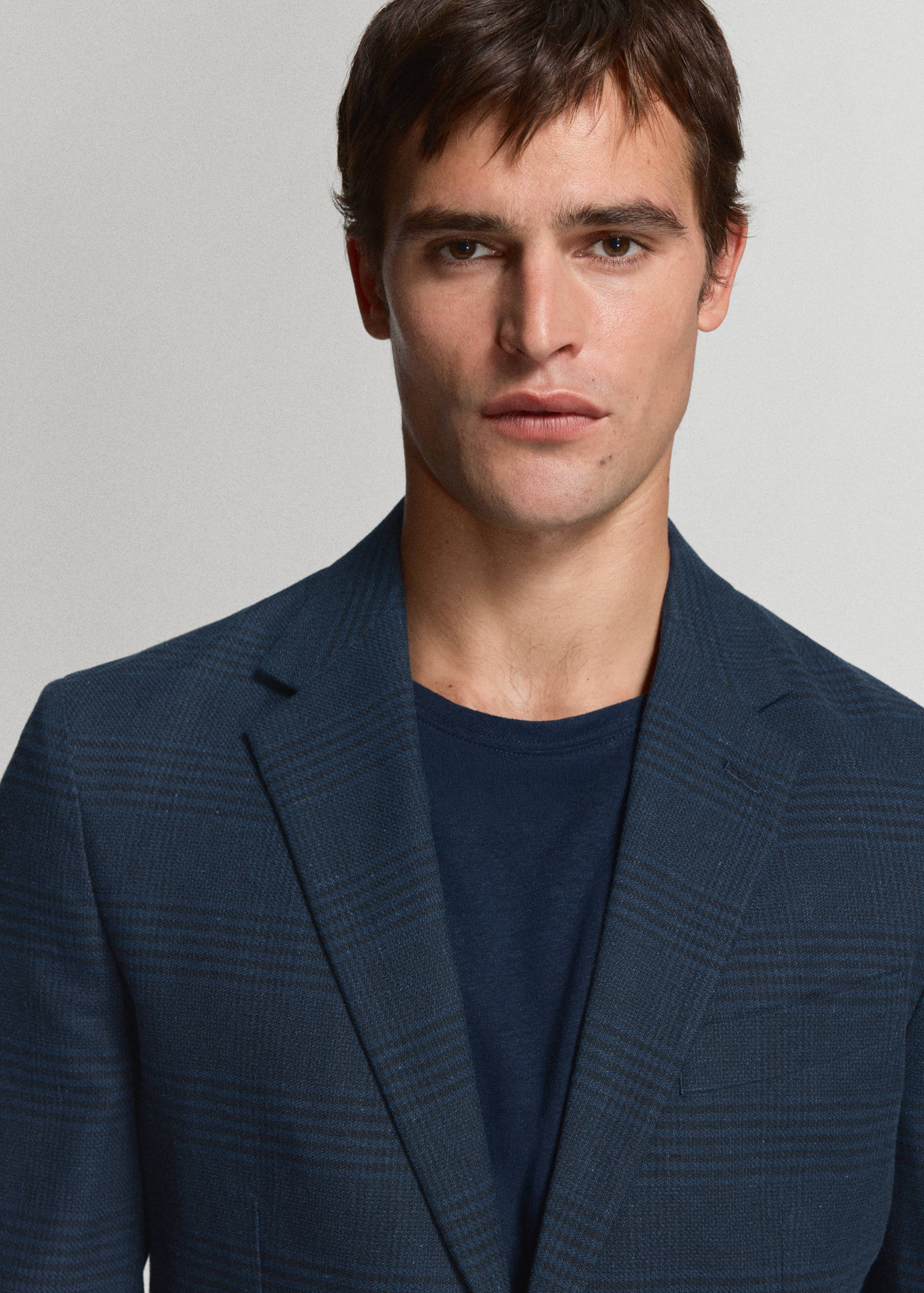Americana slim fit lino algodón rayas - Detalle del artículo 1