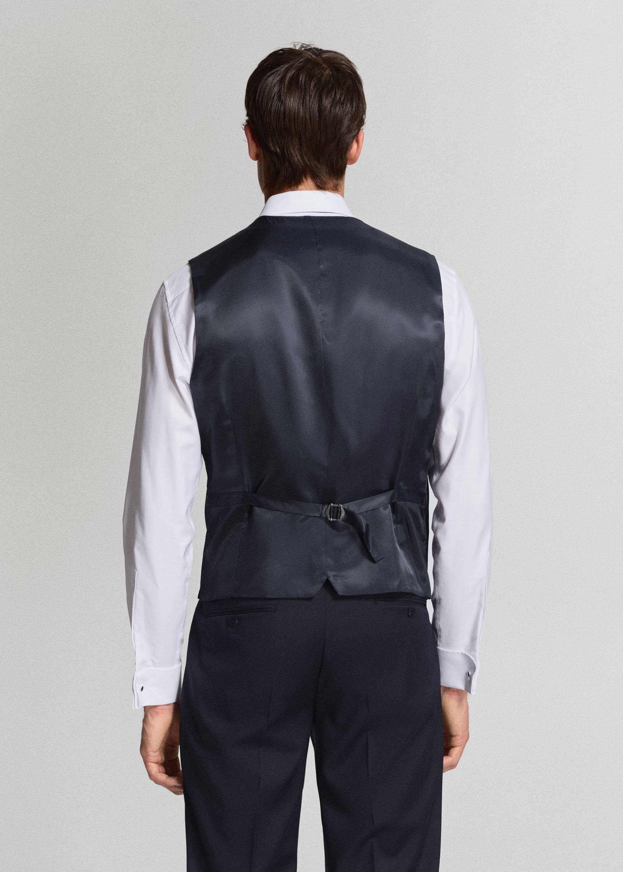 Turin suit gilet 100% wool - Reverse of the article
