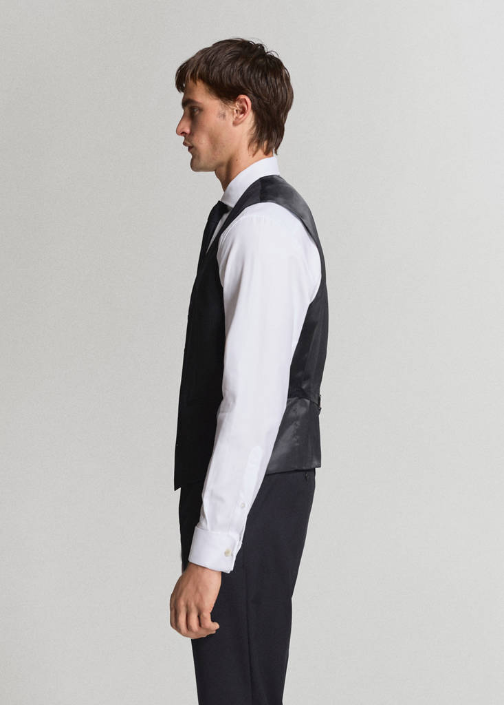 Turin suit gilet 100% wool — Navy