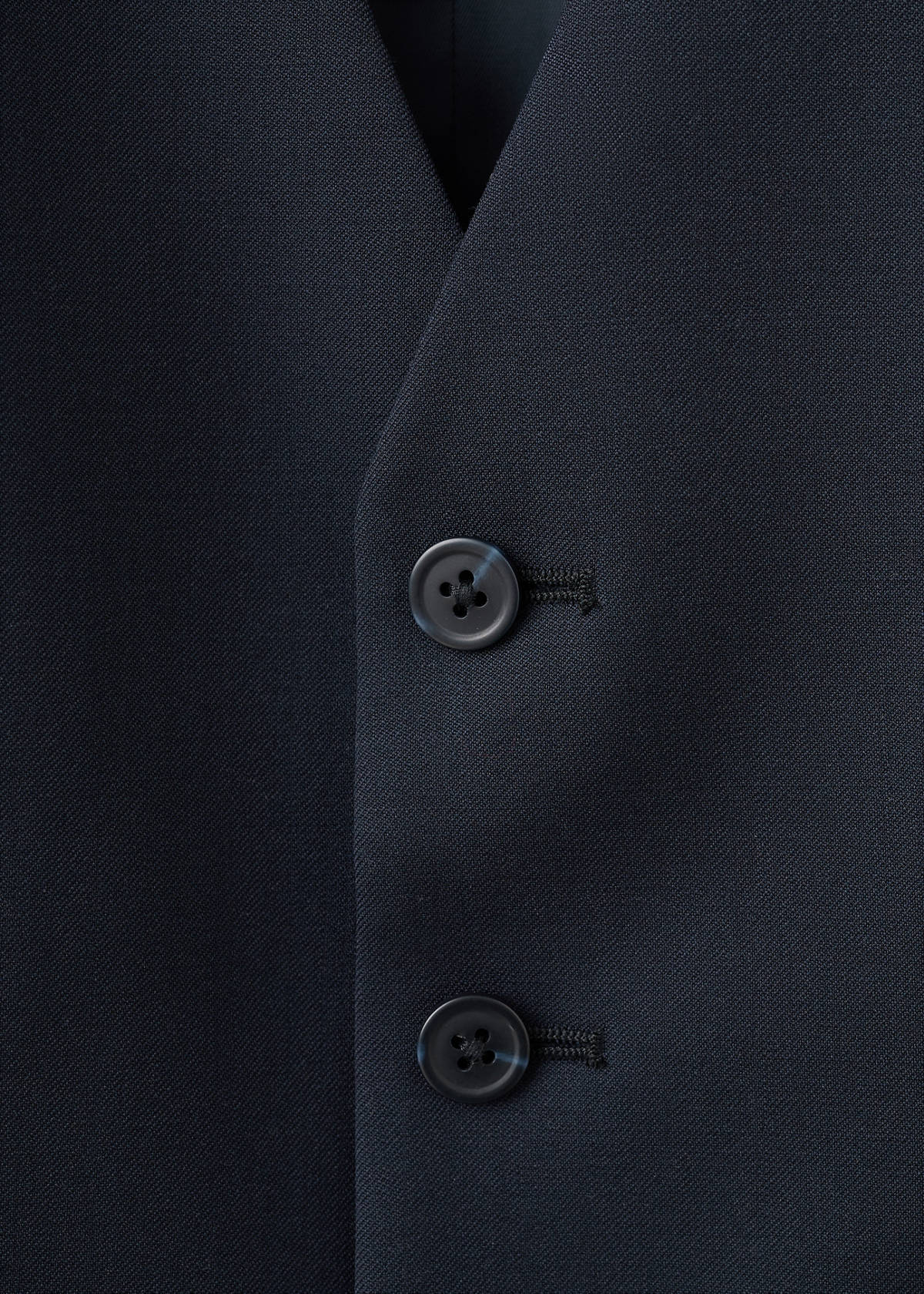Turin suit waistcoat, 100% wool, slim fit — Navy