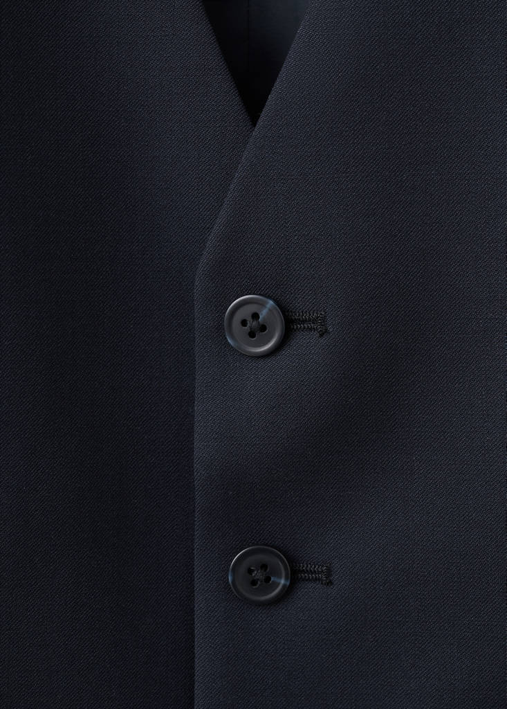 Turin suit gilet 100% wool — Navy