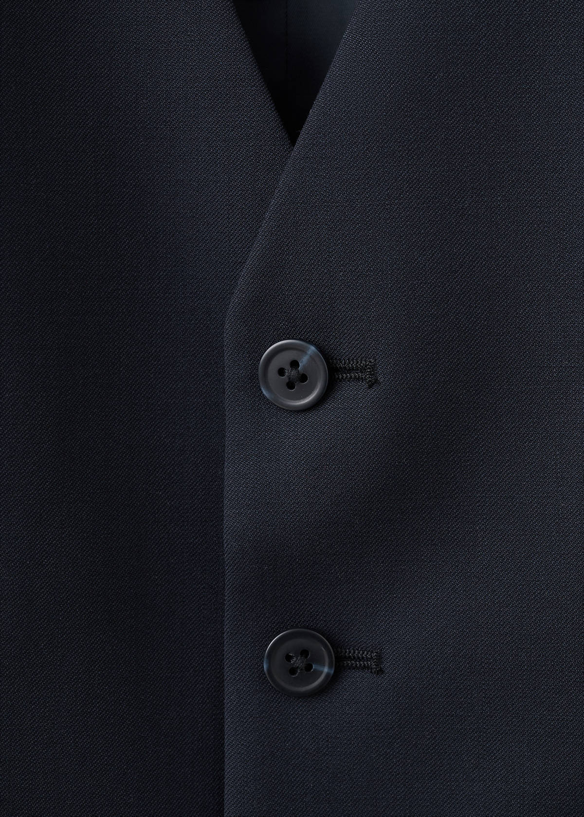 Turin suit waistcoat, 100% wool, slim fit — Navy