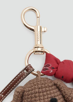 Plush keyring handkerchief — Brown 3