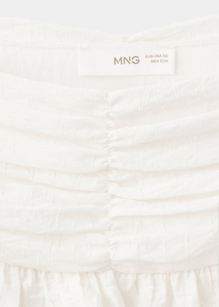 Ruffled short skirt — Off White