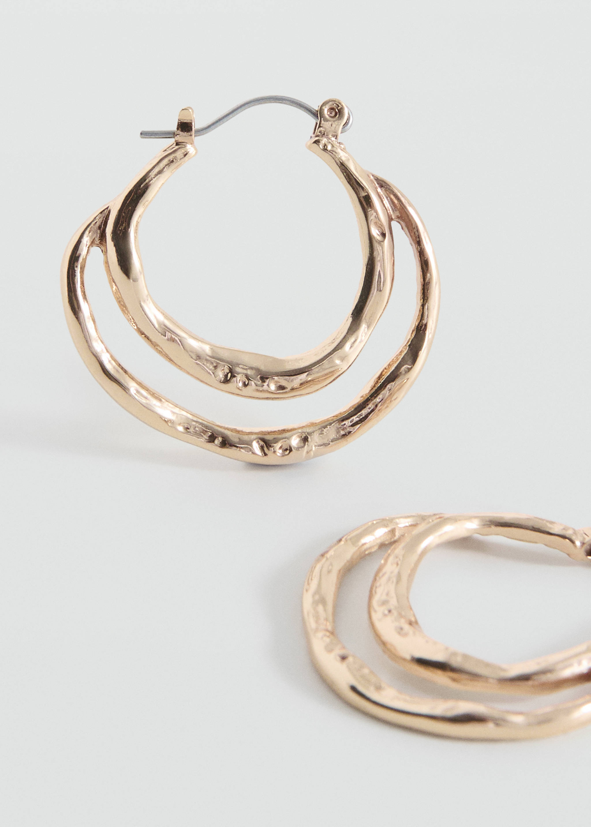 Double hoop earrings - Medium plane