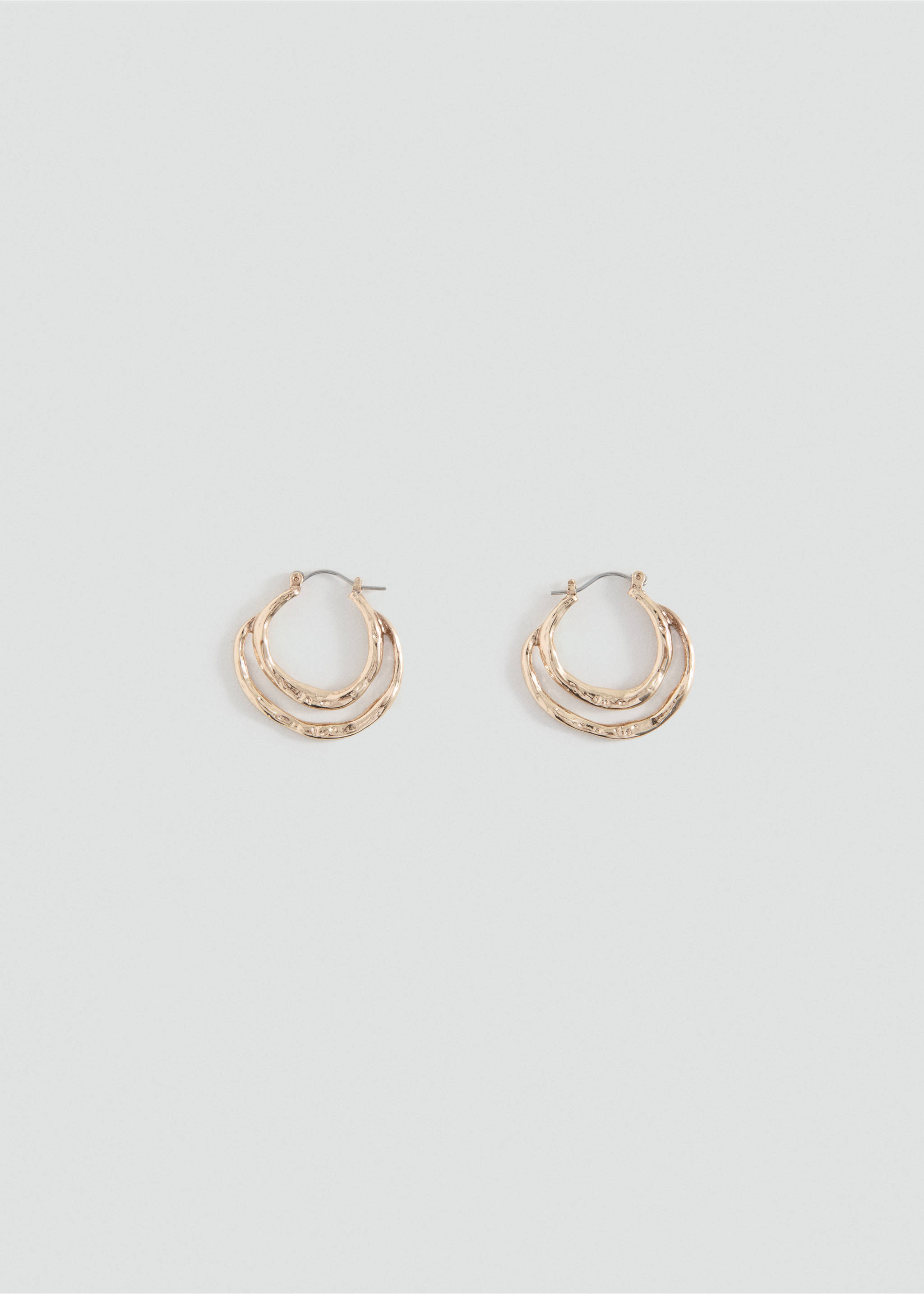 Double hoop earrings - منتج دون نموذج, ذهبي. Ref: 37041422-00.