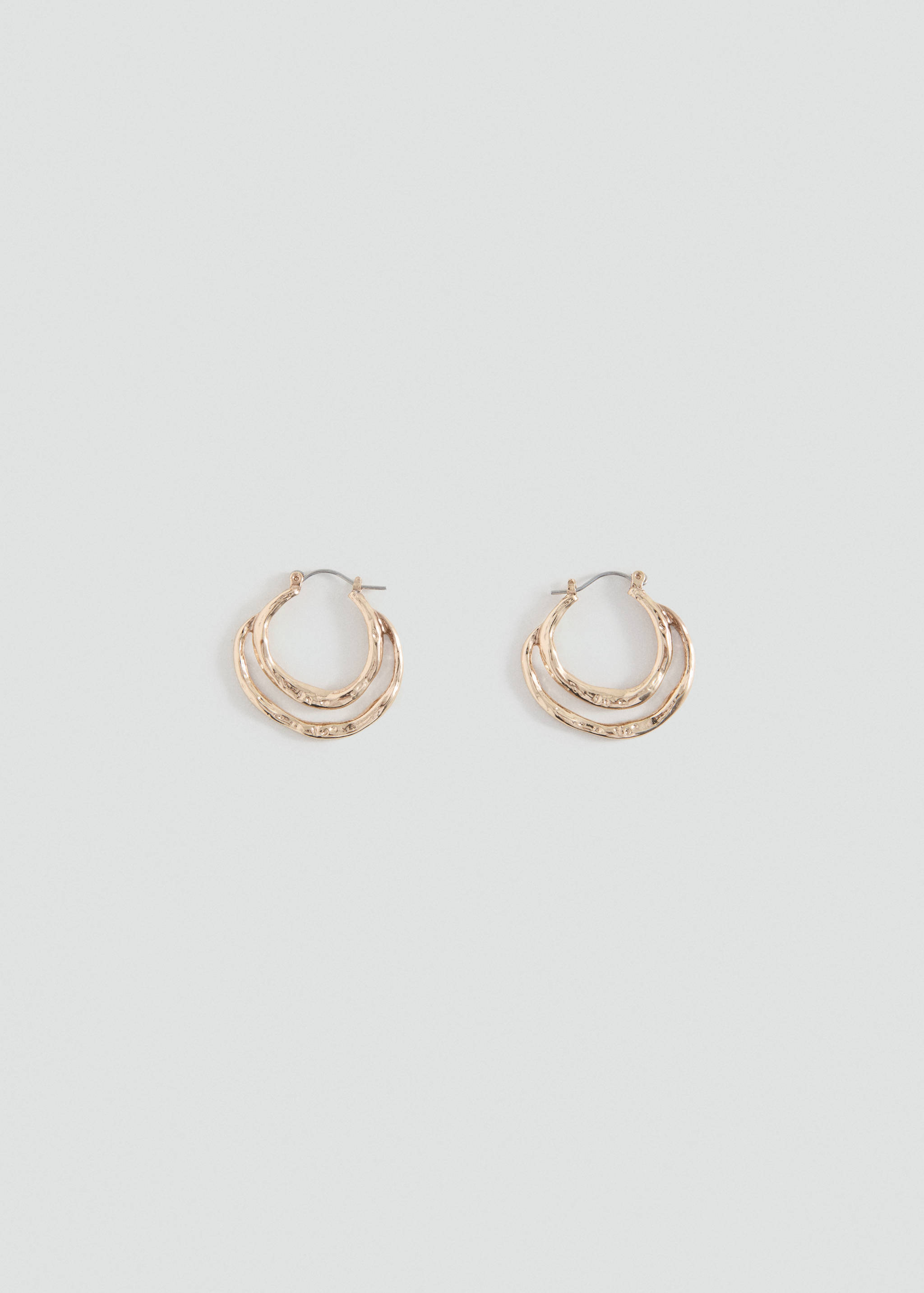 Double hoop earrings - منتج دون نموذج