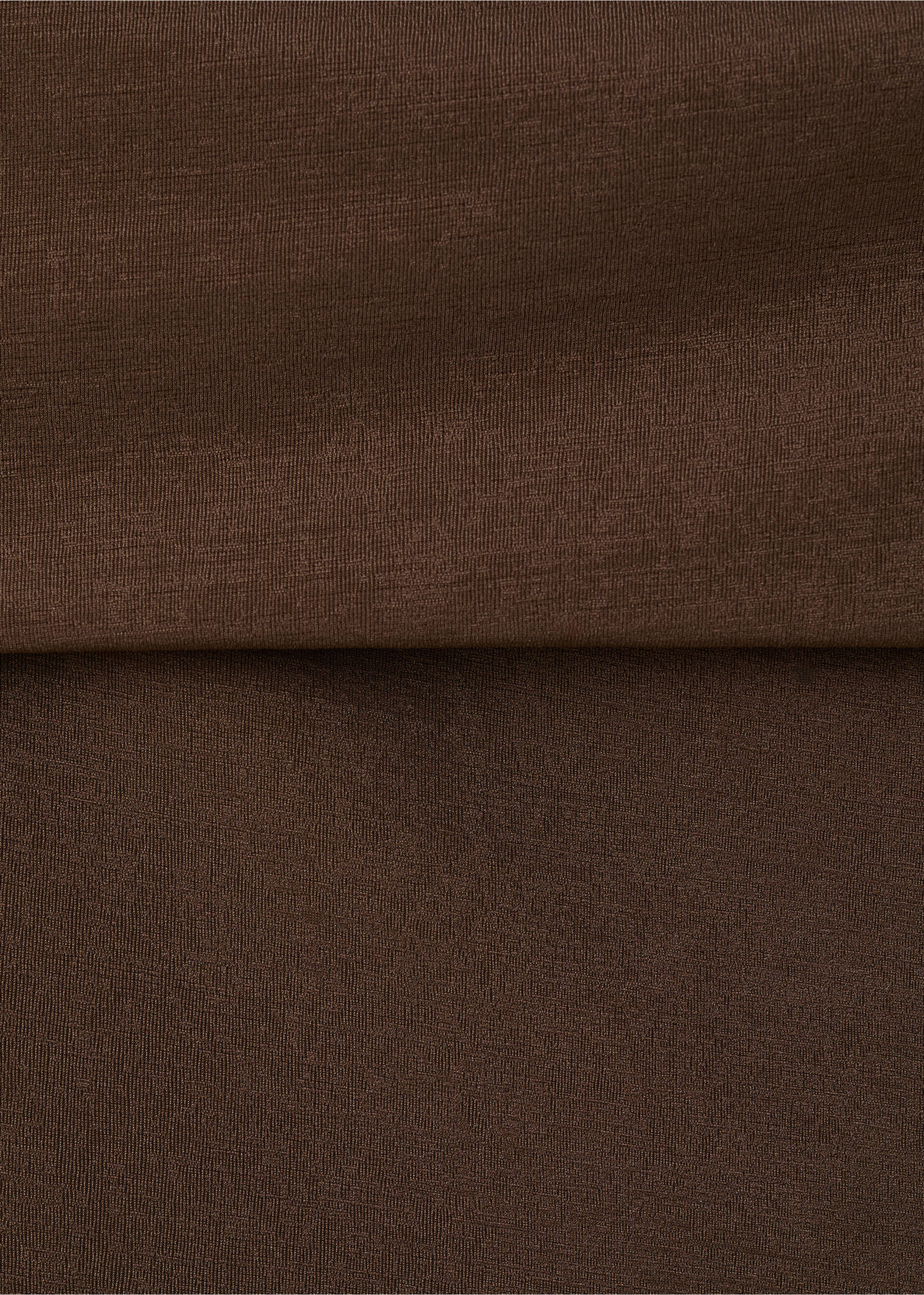 Off-shoulder top - Details of the article 0, Brown. Ref: 37041423-00.