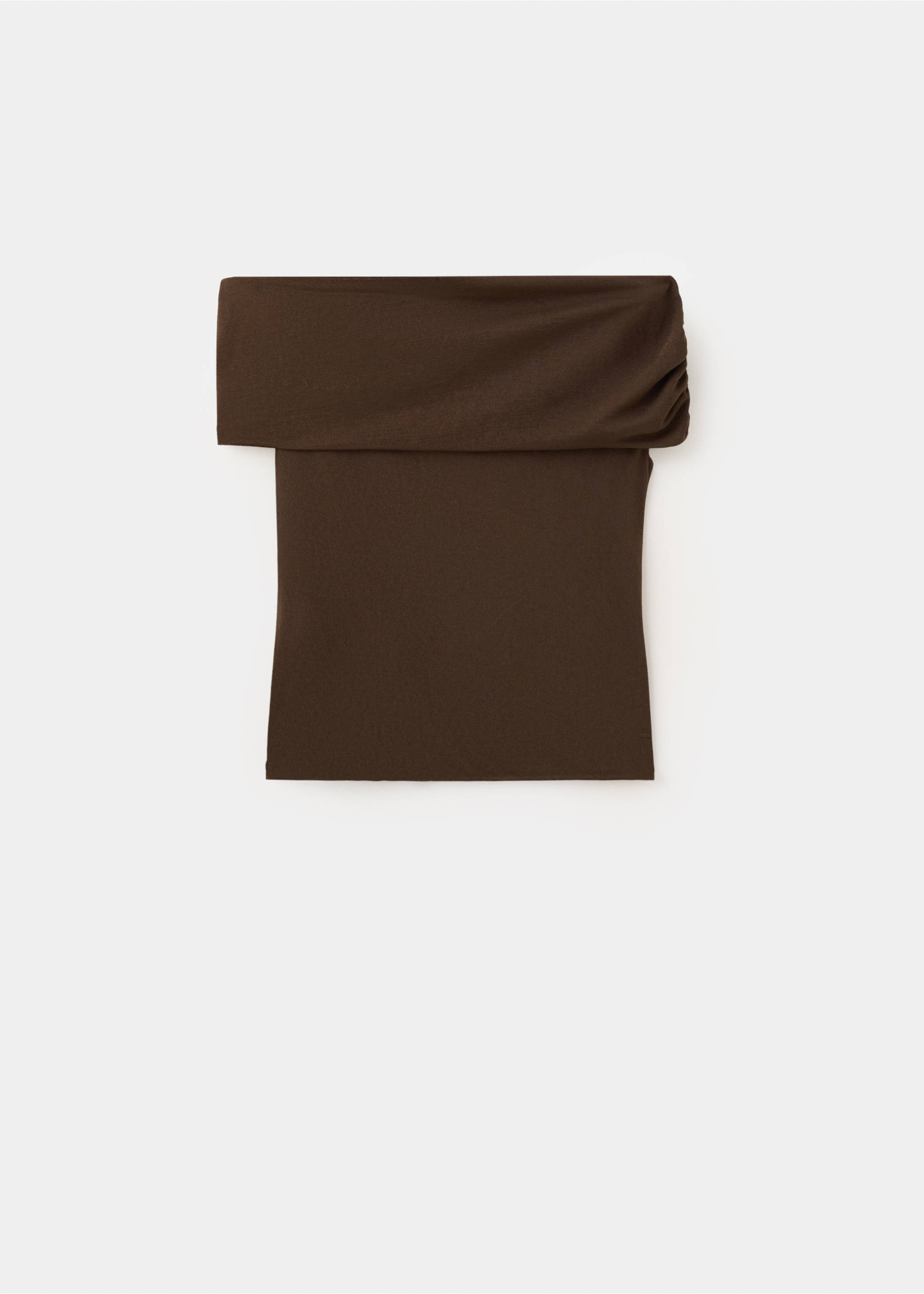 Off-shoulder top - Article without model, Brown. Ref: 37041423-00.