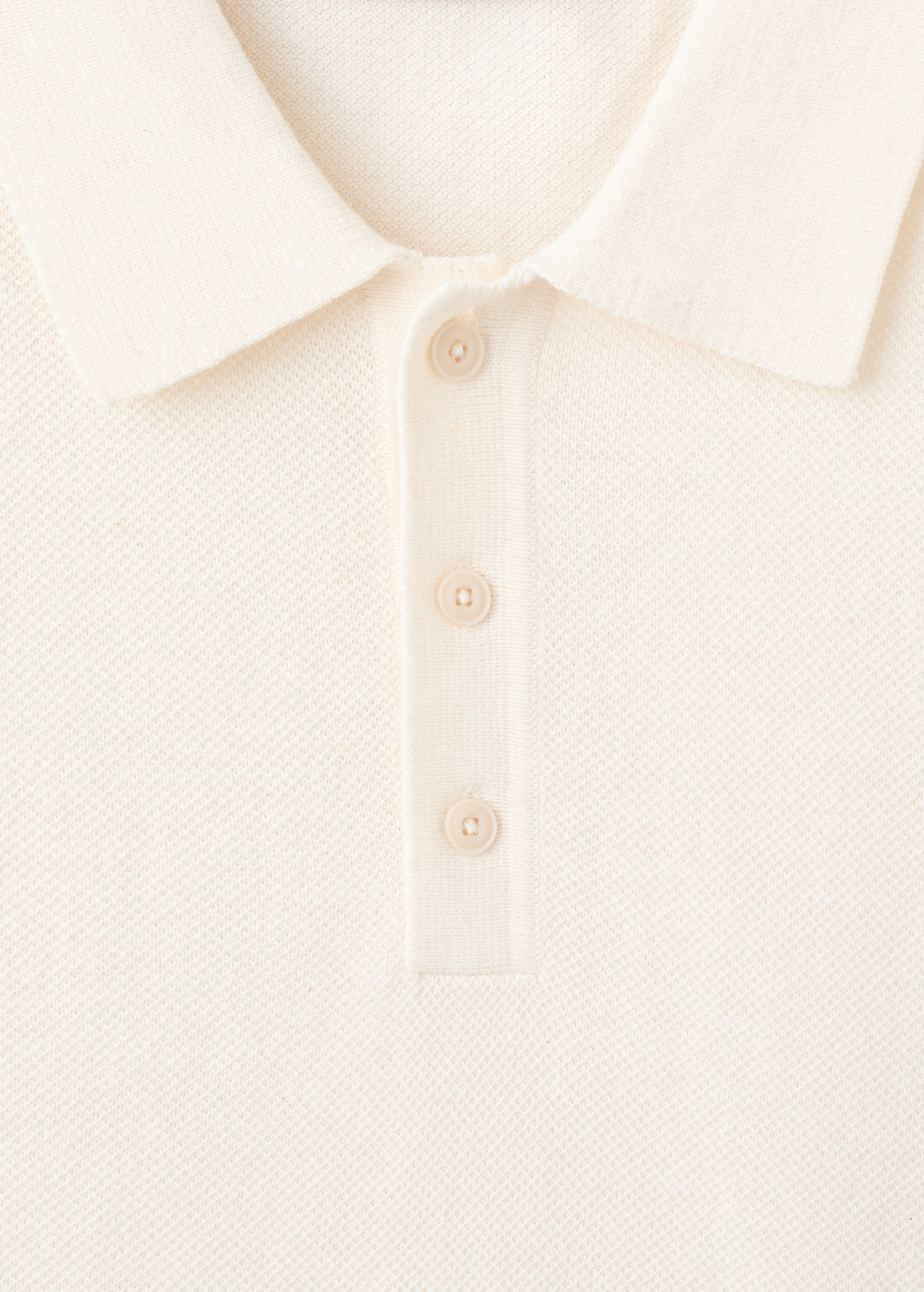 Fine-knit cotton polo shirt - Details of the article 8