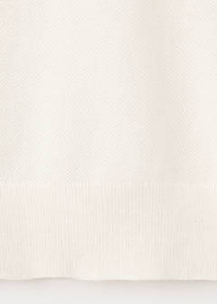 Fine knit cotton blend polo — Ivory White 9