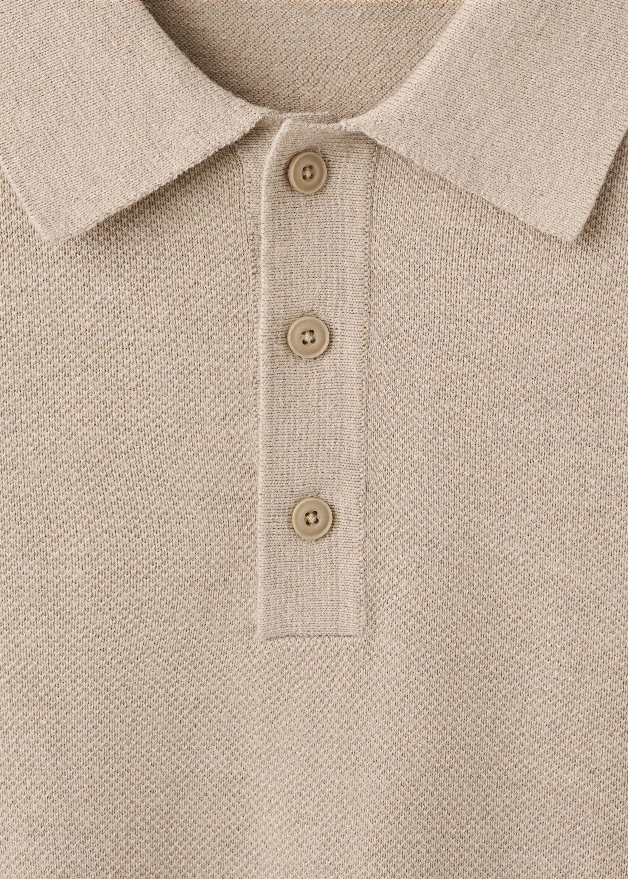 Fine-knit cotton polo shirt - Details of the article 8