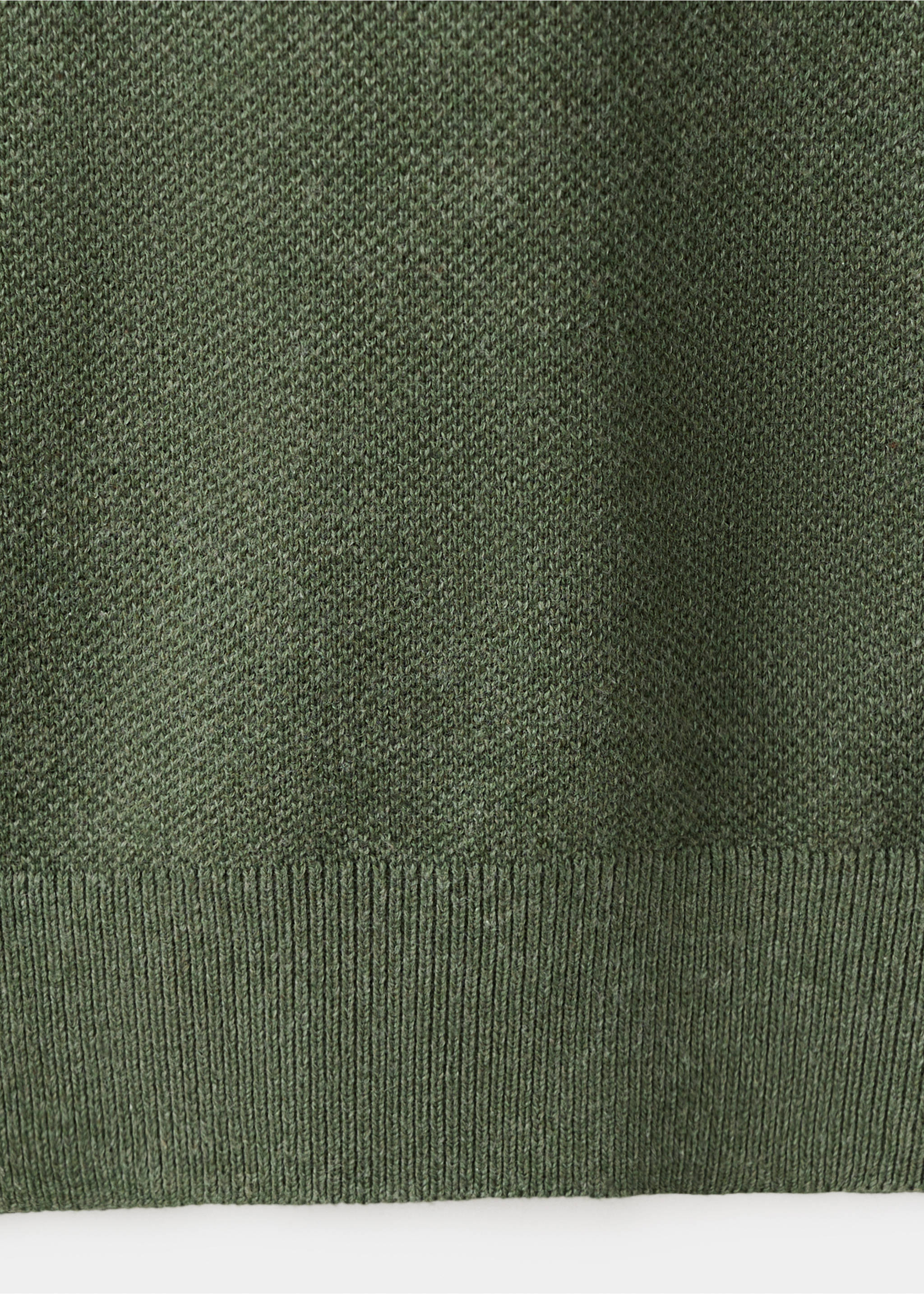 Fine-knit cotton polo shirt - Details of the article 0, Forest Green. Ref: 37041426-00.