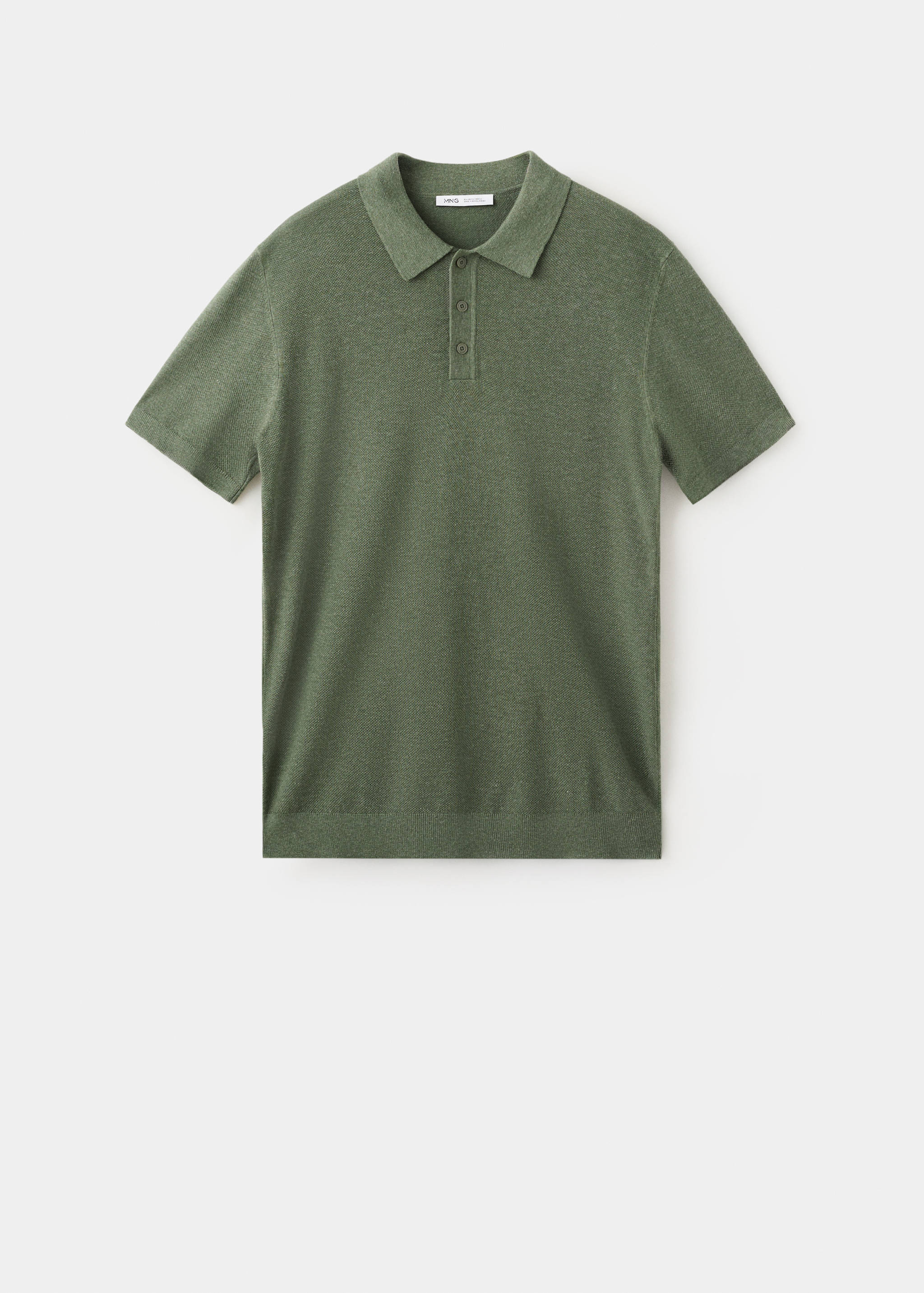 Fine-knit cotton polo shirt - Article without model
