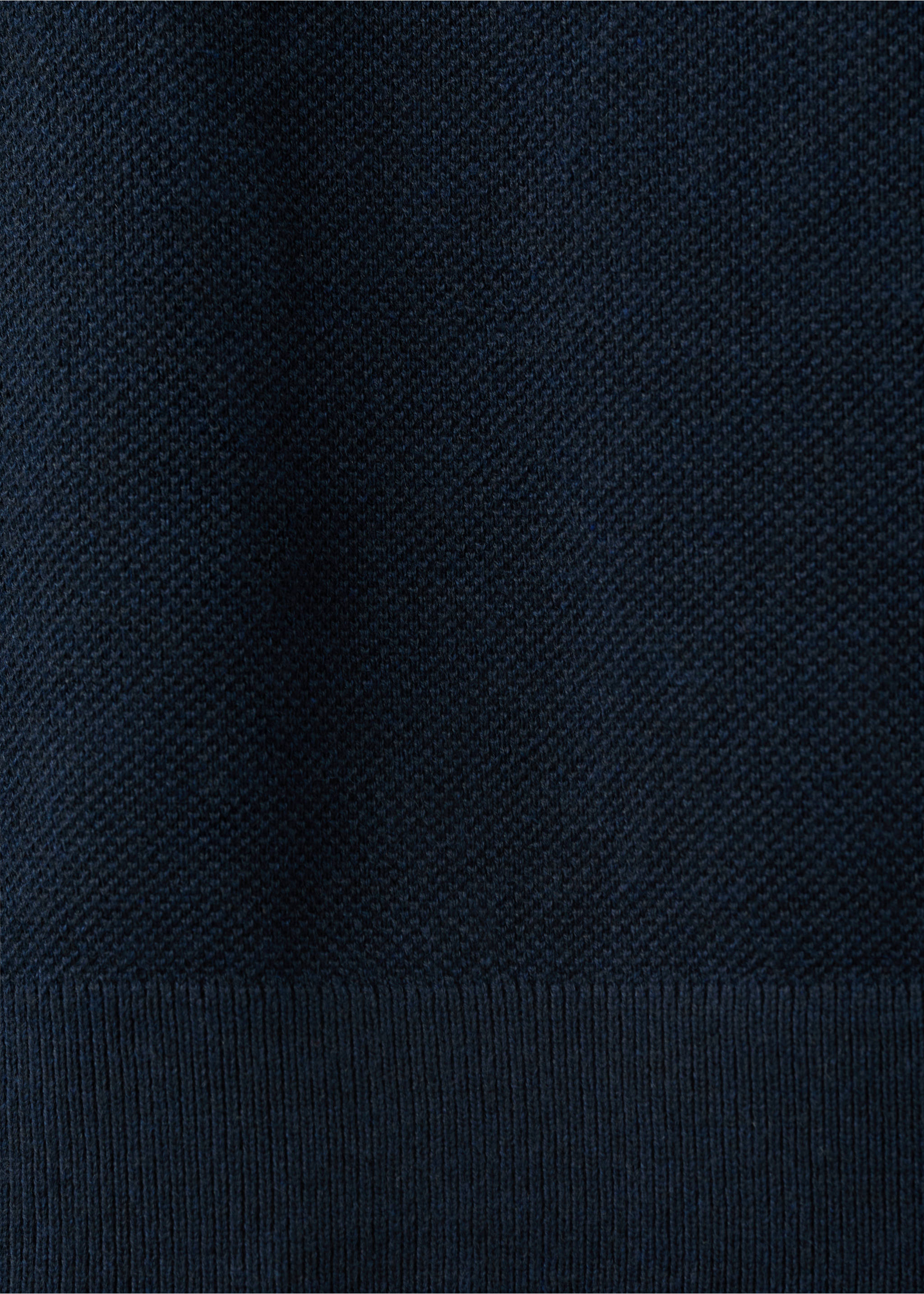 Fine-knit cotton polo shirt - Details of the article 0, Navy. Ref: 37041426-00.