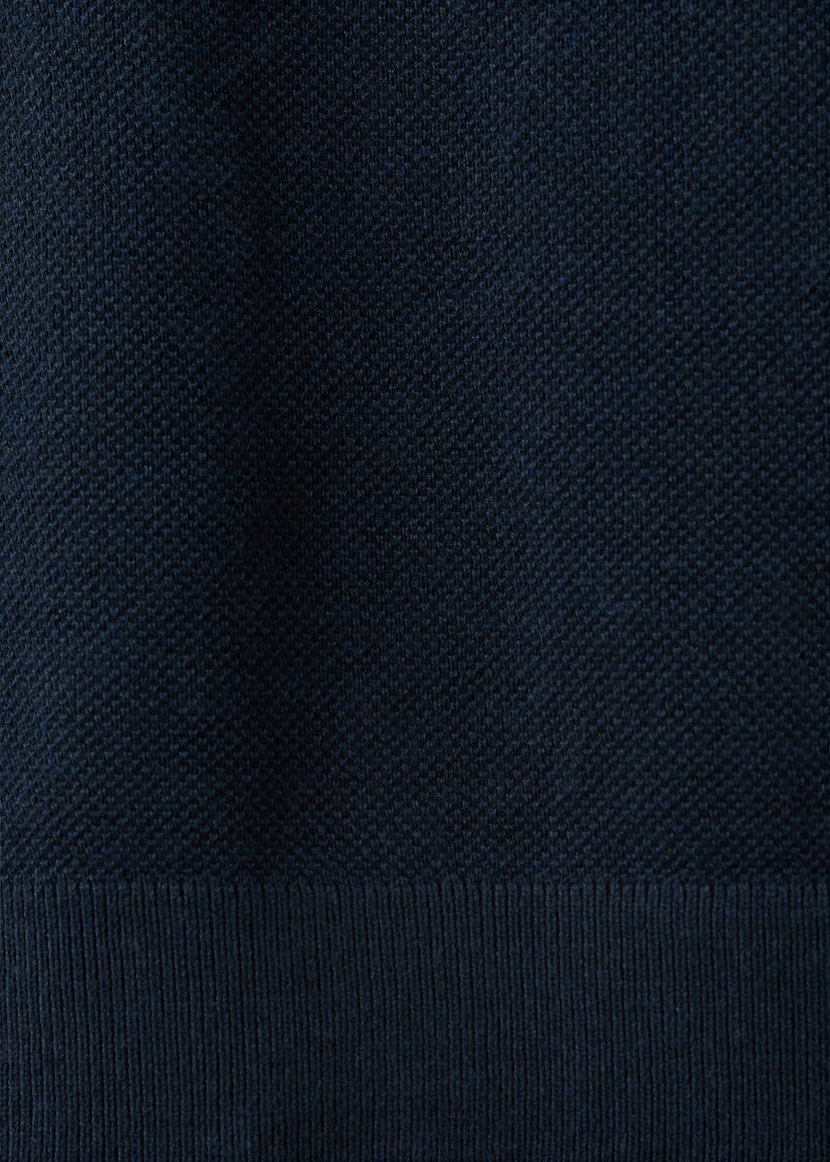 Fine knit cotton blend polo — Navy