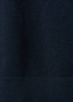 Fine knit cotton blend polo — Navy 8