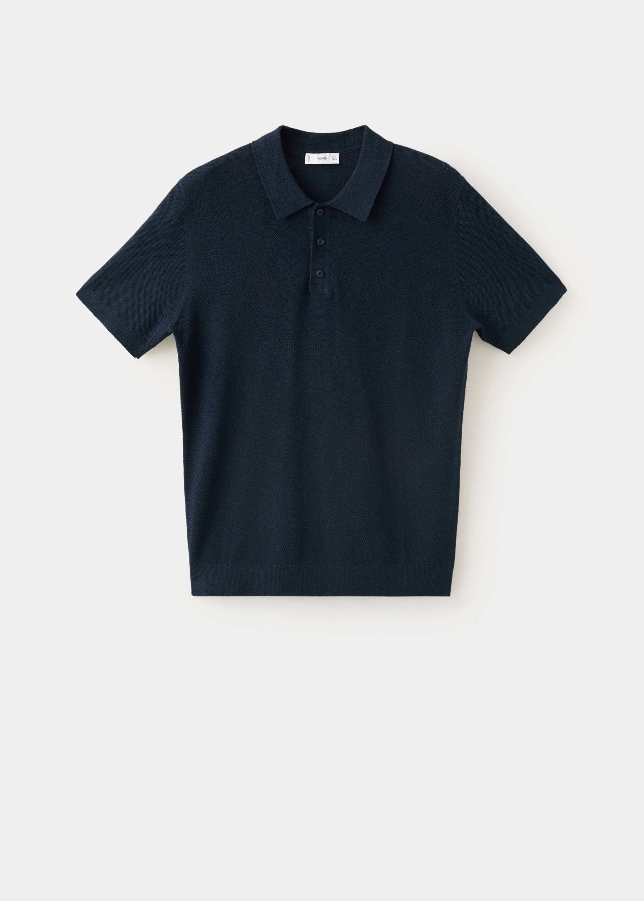 Fine-knit cotton polo shirt - Article without model