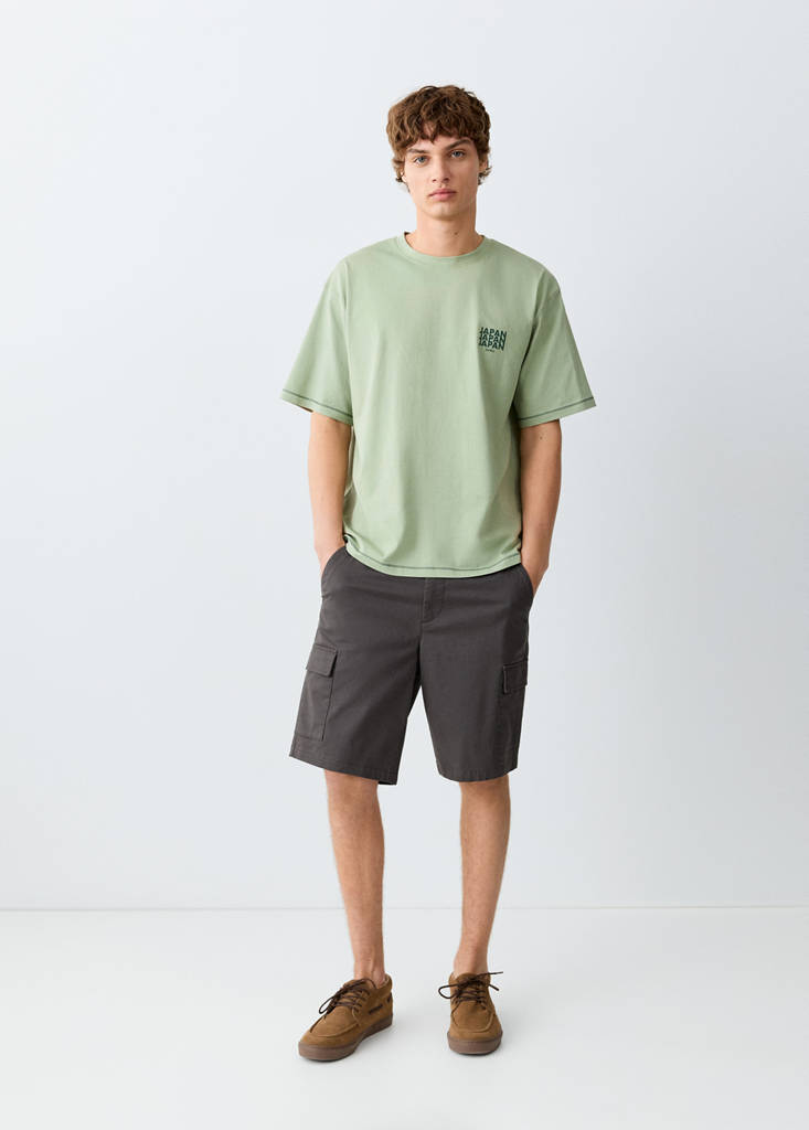 Printed cotton-blend t-shirt — Mint Green