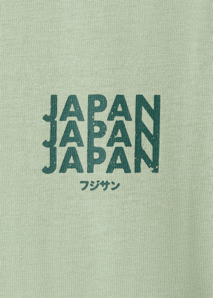 Printed cotton-blend t-shirt — Mint Green