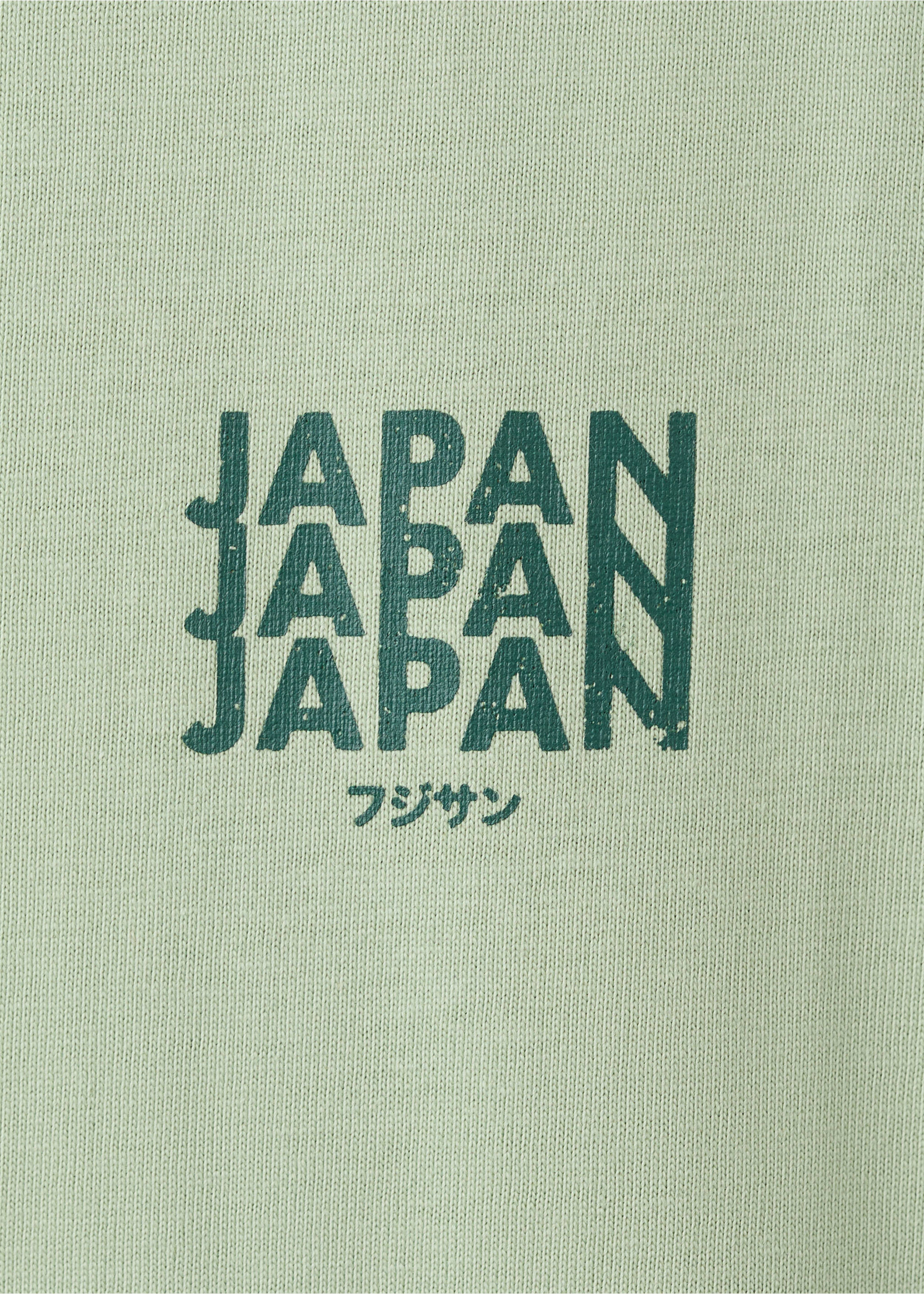 Printed cotton-blend t-shirt - Details of the article 8, Mint Green. Ref: 37041427-00.