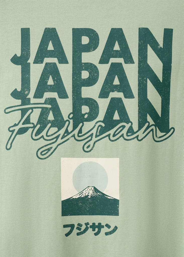 Printed cotton-blend t-shirt — Mint Green