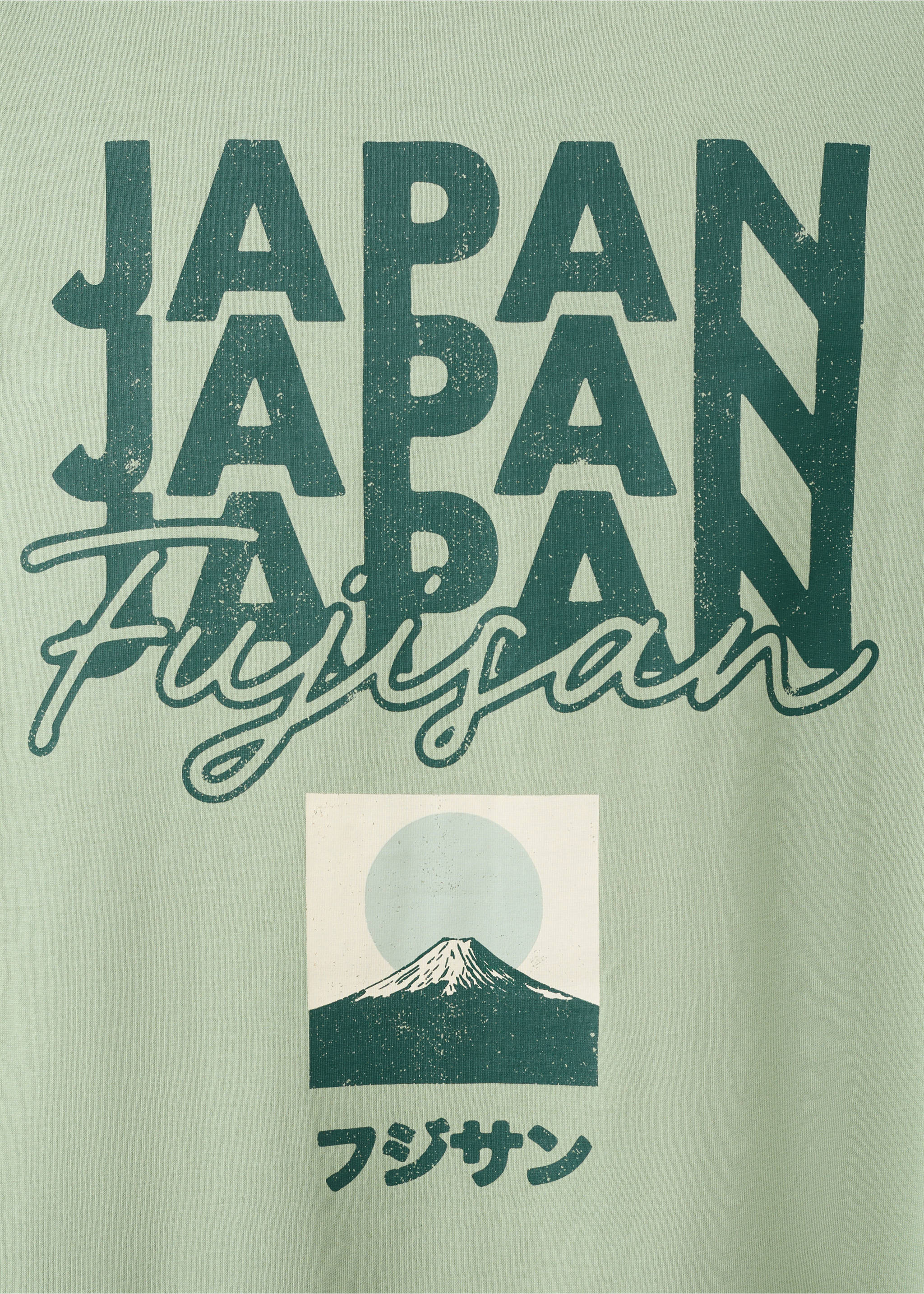Printed cotton-blend t-shirt - Details of the article 0, Mint Green. Ref: 37041427-00.