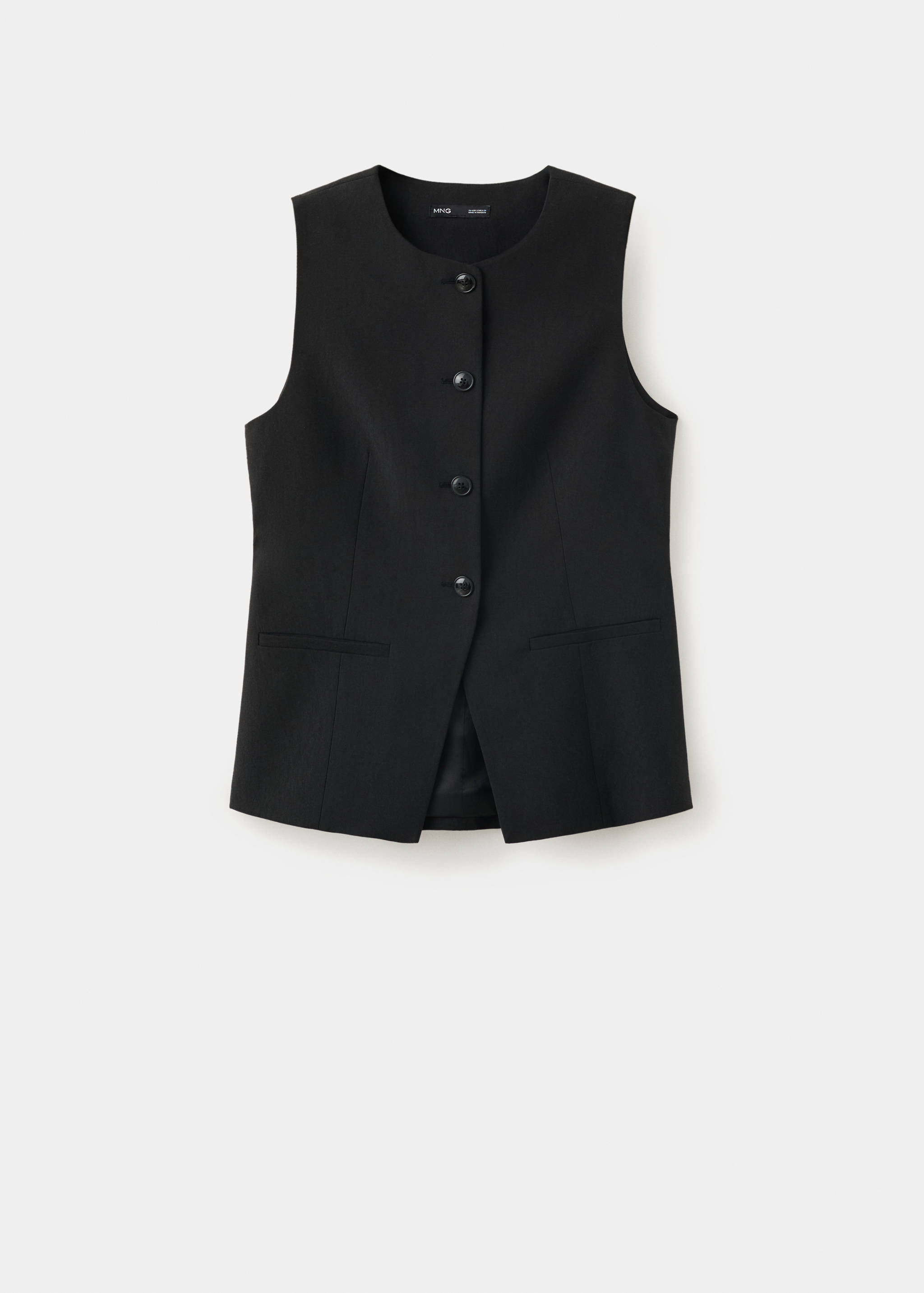 Waistcoat with buttons and pockets - Article without model